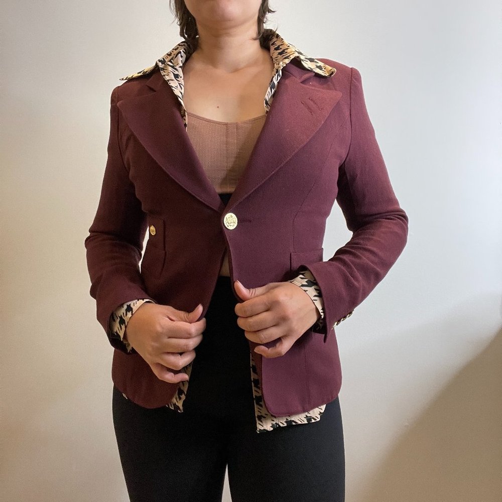 Smythe Duchess Blazer in Burgundy -10-